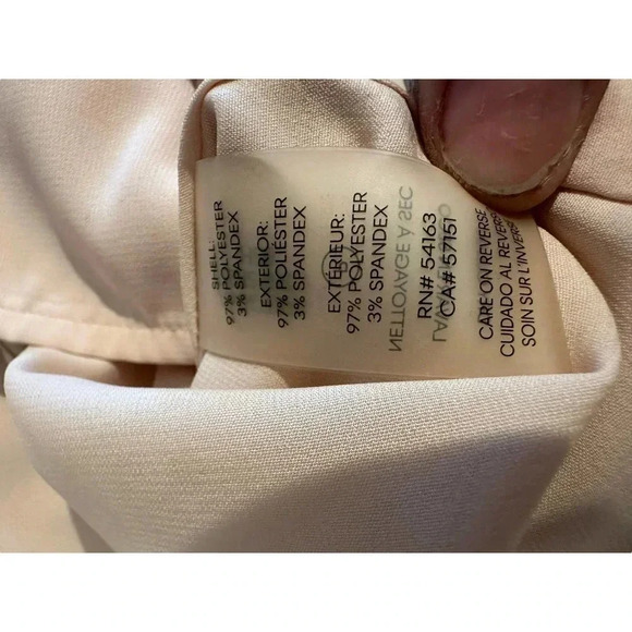 Calvin Klein Women's Pink Short Sleeves Semi-Sheer Blush Blouse Size L‎ - Picture 7 of 7